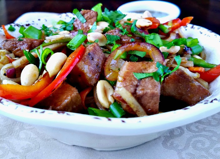 Hoisin Pork and Rice Noodle Stir Fry - Karyl's Kulinary Krusade