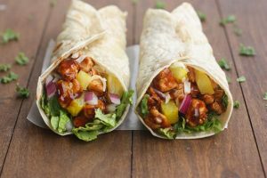 Hawaiian-BBQ-Chicken-Wraps