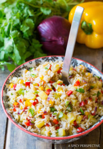 Caribbean Confetti Rice by A Spicy Perspective