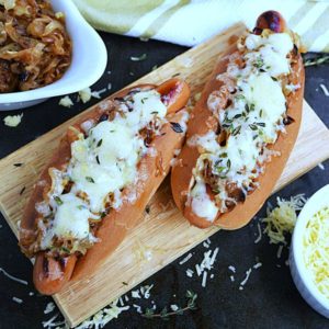 French Onion Hot Dogs by Life Tastes Good