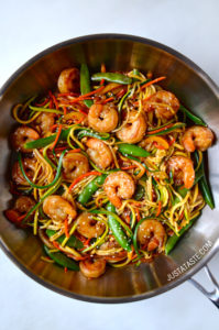 Asian Zucchini Noodle Stir Fry by Just a Taste