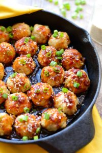 Kung Pao Chicken Meatballs by Fit Foodie Finds
