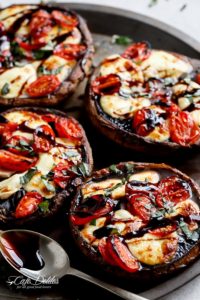 Caprese Stuffed Garlic Butter Portobellos by Cafe Delites