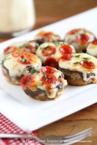 Pizza Stuffed Mushrooms by Spend With Pennies