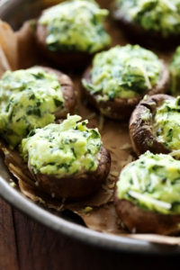 Spinach Stuffed Mushrooms by Chef in Training