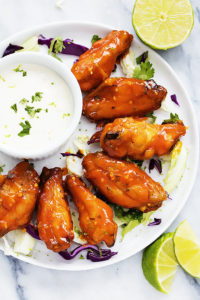 Spicy Honey Lime Chicken Wings by Creme de la Crumb