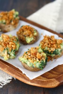 Vegan Stuffed Mushrooms by The Pretty Bee