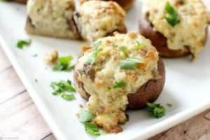 Italian Sausage Stuffed Mushrooms by The Chunky Chef