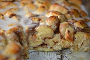 Cinnamon Roll Casserole by Hugs & Cookies