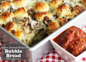 Italian Sausage Asiago Bubble Bread by Melissa's Southern Style Kitchen