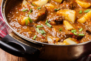 Slow Cooker Chunky Beef and Potato Stew by Skinny Ms.