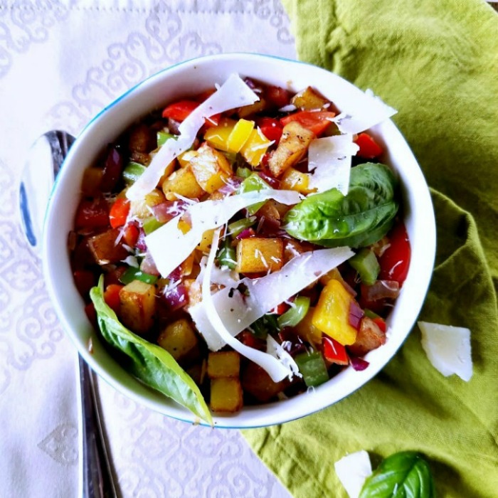 Potato Hash with Bell Peppers and Onions - Karyl's Kulinary Krusade