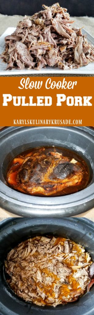 Slow Cooker Pulled Pork is so incredibly tender and juicy, and your house smells amazing while it cooks. Pulled pork is perfect for a wide variety of recipes, and it will quickly become a family favorite Slow Cooker Pulled Pork - Karyl's Kulinary Krusade