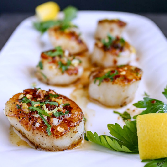 Garlic Lemon Butter Scallops - Karyl's Kulinary Krusade