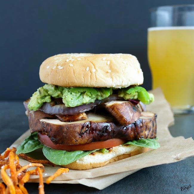 Loaded Zesty Portobello Burger - Karyl's Kulinary Krusade