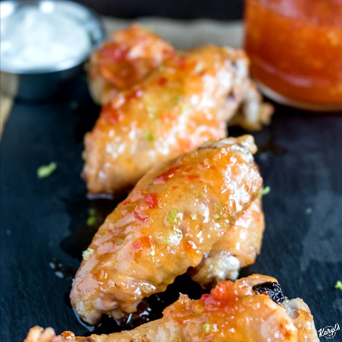 Sweet Chili Garlic Lime Chicken Wings - Karyl's Kulinary Krusade