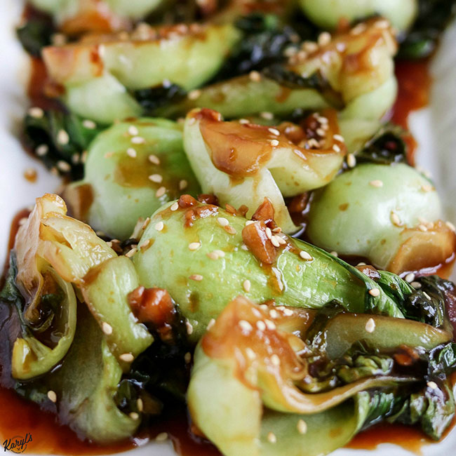 Ginger Garlic Baby Bok Choy - Karyl's Kulinary Krusade