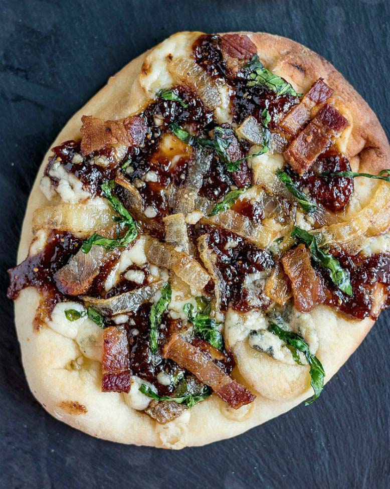 Bacon Fig Gorgonzola Pizza - Karyl's Kulinary Krusade Bacon Fig and Gorgonzola Pizza - Karyl's Kulinary Krusade