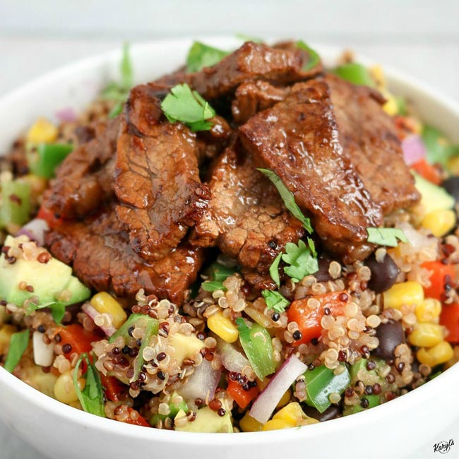 Steak Fajita Quinoa Salad - Karyl's Kulinary Krusade