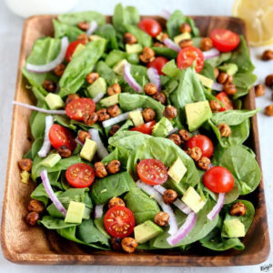 Roasted Chickpea Spinach Salad - Karyl's Kulinary Krusade Roasted Chickpea Spinach Salad - Karyl's Kulinary Krusade