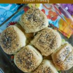 overhead shot of finished breakfast sliders in a baking dish